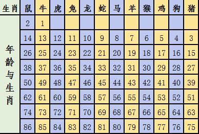 14歲屬什麼|12生肖年齡對照表